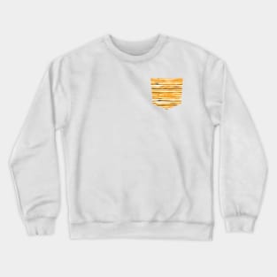 Pocket - WATERCOLOR STRIPES YELLOW Crewneck Sweatshirt